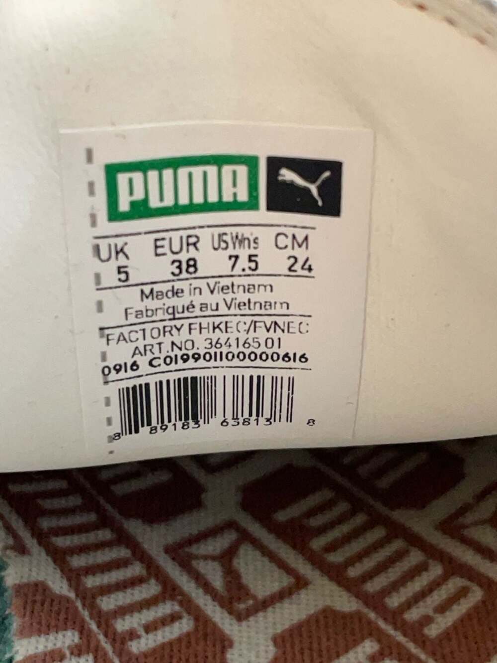 Puma Basket Classic Citi Metallic Women's Sneakers in Copper-Whisper White size - Picture 8 of 12